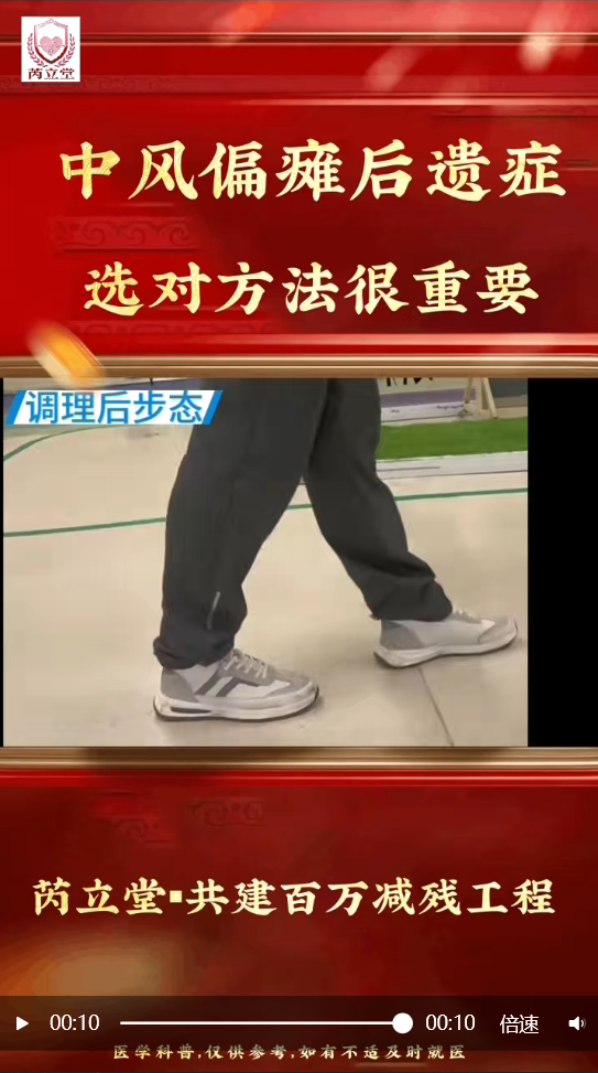芮立堂特色针药调节中风后遗症