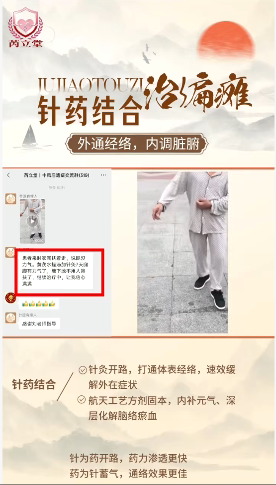 芮立堂特色针药调节中风后遗症