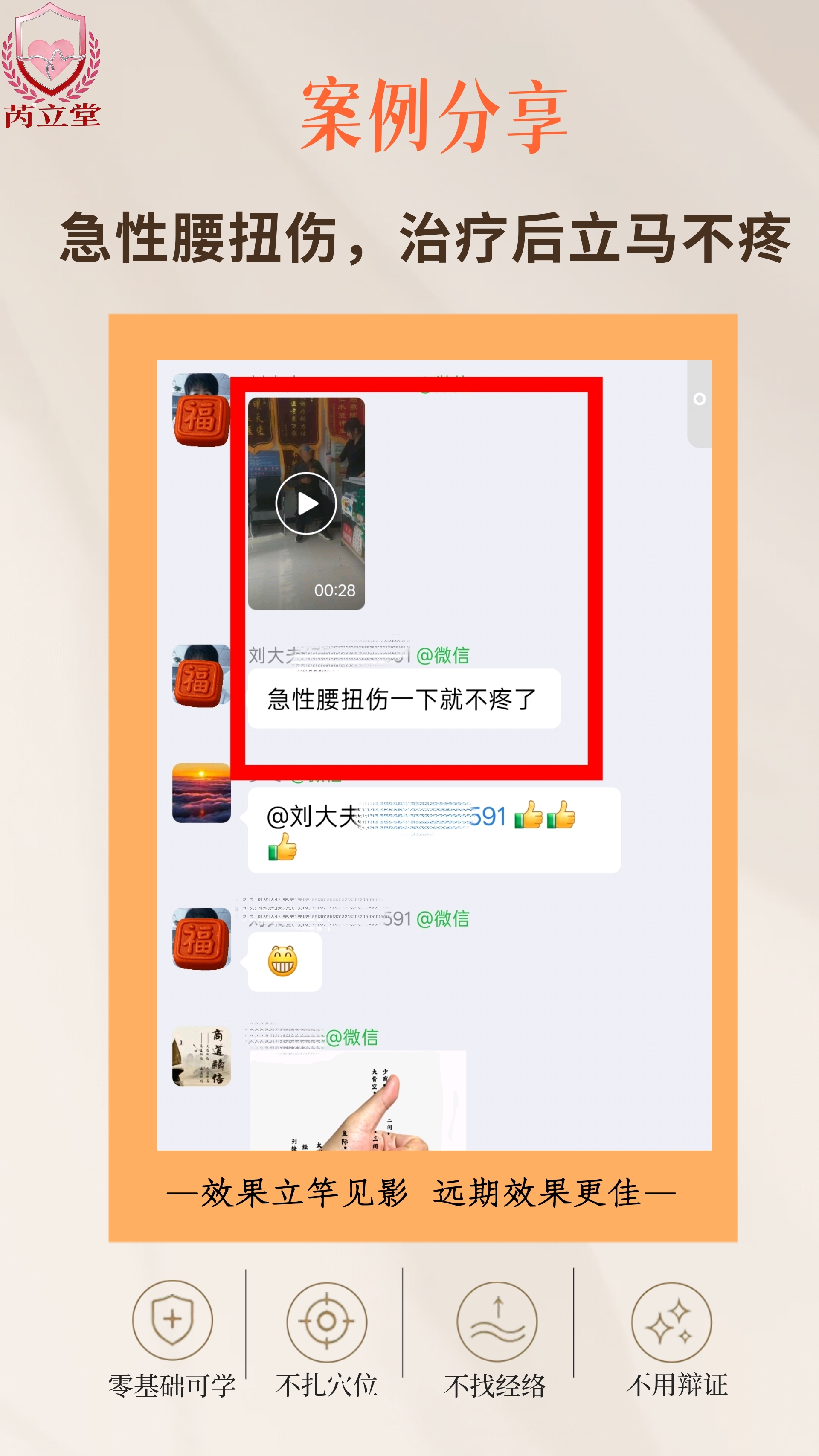 芮立堂特色技法｜急性腰扭伤案例